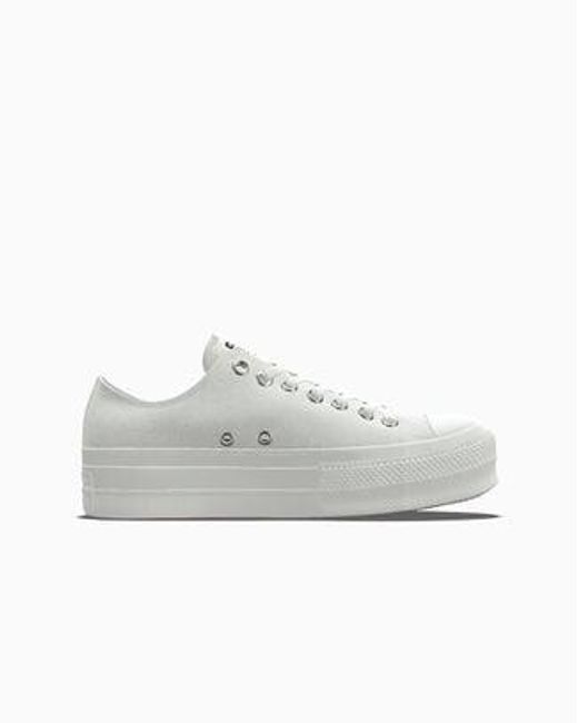 Converse White Custom Chuck Taylor All Star Lift Platform By You