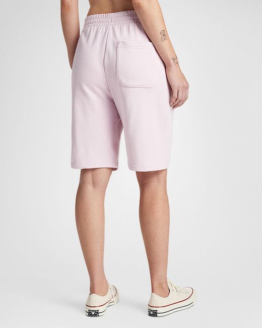 Converse Pink Go-To Embroidered Star Chevron Standard-Fit Fleece Short