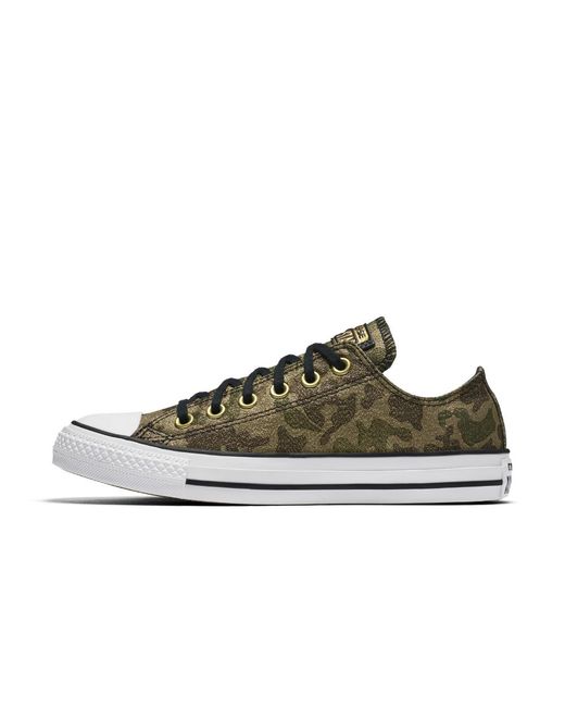 Converse Chuck Taylor All Star Lurex Camo Low Top Women's Shoe in Green |  Lyst