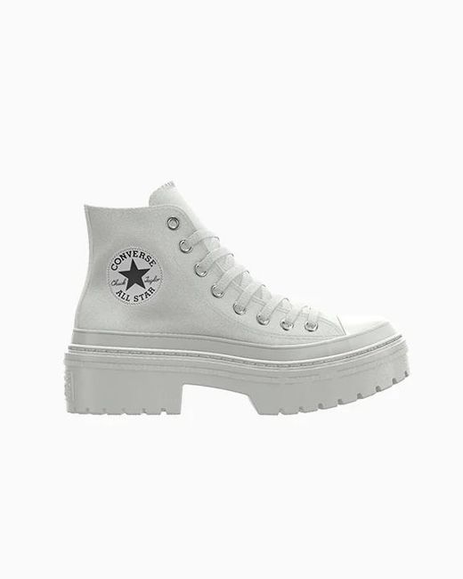 Converse Women's White Custom Chuck Taylor All Star Lugged Heel