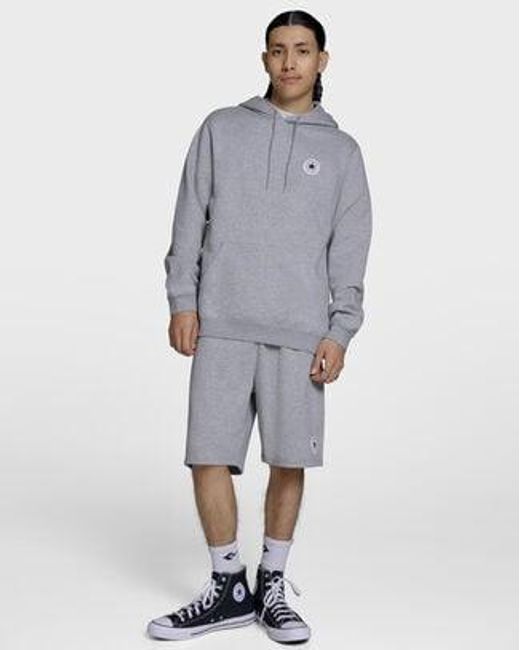 Converse Gray Chuck Taylor All Star Patch Hoodie Polyester For for men