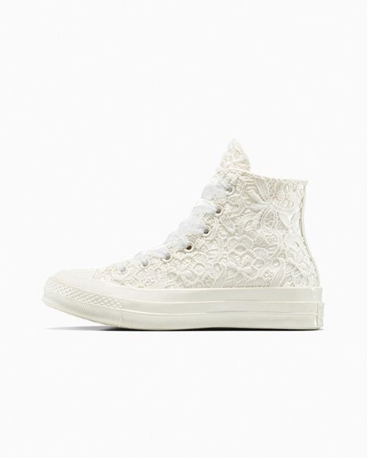 Converse White Chuck 70 Crocheted Satin