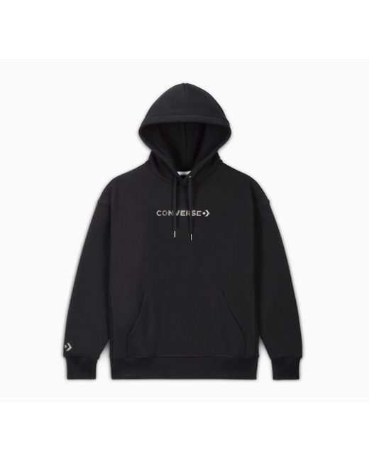 Converse Black Gold standard hoodie with swarovski® crystals