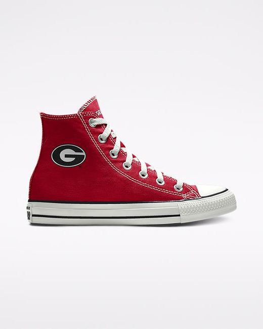 Converse Red Custom Chuck Taylor All Star University Of Georgia Bulldogs By You Canvas