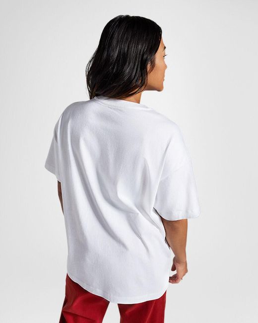 Converse White Flaming Logo Oversized T-shirt