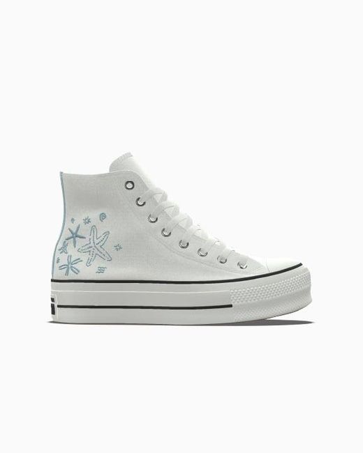 Converse White Custom Chuck Taylor All Star Lift Platform By You
