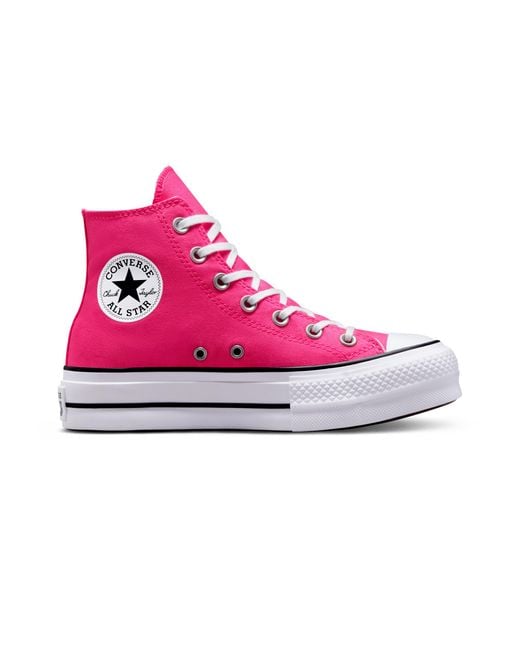 Converse Chuck Taylor All Star Lift Platform Canvas in Pink | Lyst