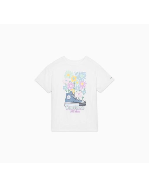 Floral Chucks Loose T-Shirt Converse en coloris White