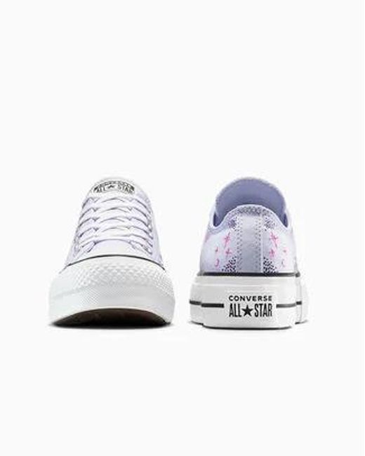 Converse White Chuck Taylor All Star Lift Platform Celestial Canvas For