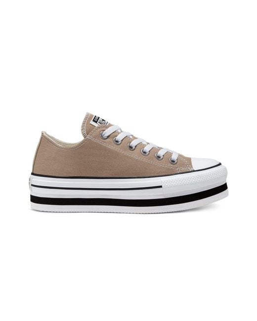 Converse Everyday Platform Chuck Taylor All Star in Brown | Lyst