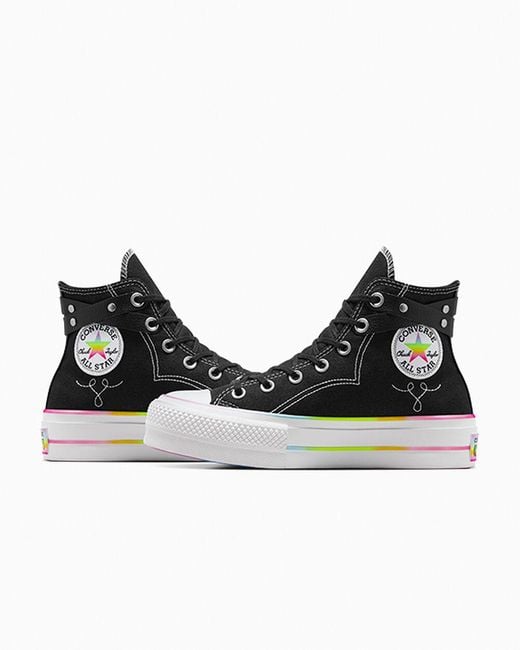 Converse Chuck Taylor All Star Lift Platform Pride in Black Lyst UK