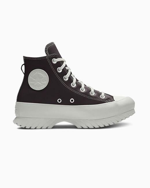 Converse Black Custom Chuck Taylor All Star Lugged Platform Leather By You