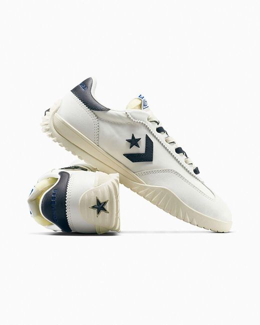 Converse White Run Star Trainer Nylon & Leather