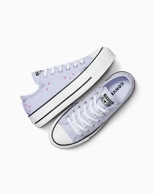 Converse White Chuck Taylor All Star Lift Platform Celestial Canvas For