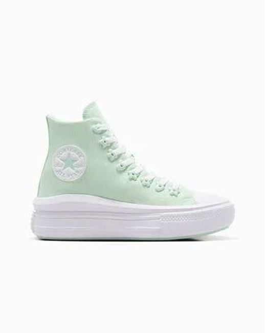 Converse Blue Chuck Taylor All Star Move Platform Charms Canvas For