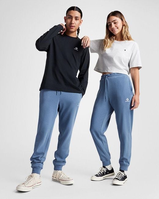 Converse Blue Go-To Embroidered Star Chevron Standard-Fit Sweatpant