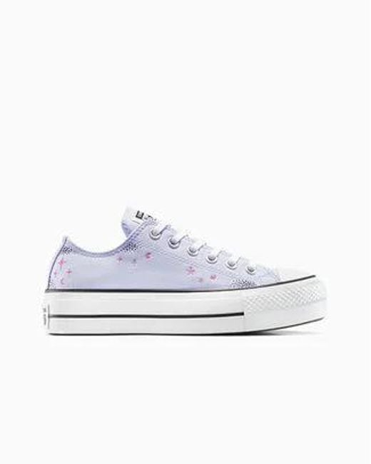 Converse White Chuck Taylor All Star Lift Platform Celestial Canvas For