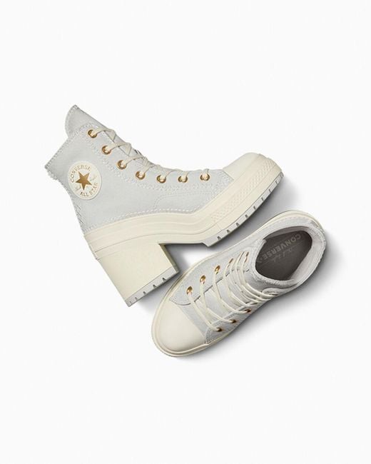 Converse White Chuck 70 De Luxe Heel Platform Crafted Stitching