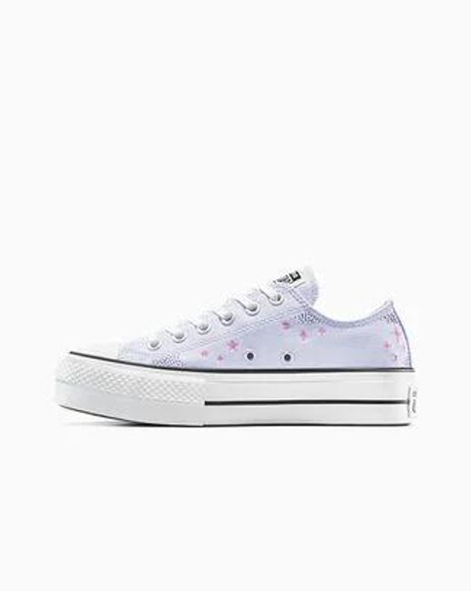 Converse White Chuck Taylor All Star Lift Platform Celestial Canvas For