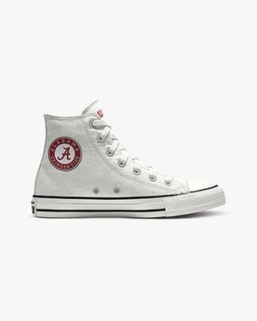 Converse White Custom Chuck Taylor All Star University Of Alabama Crimson Tide By You Canvas