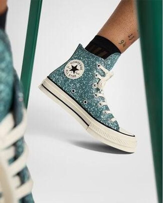 Converse Blue Chuck 70 Glitter Canvas For
