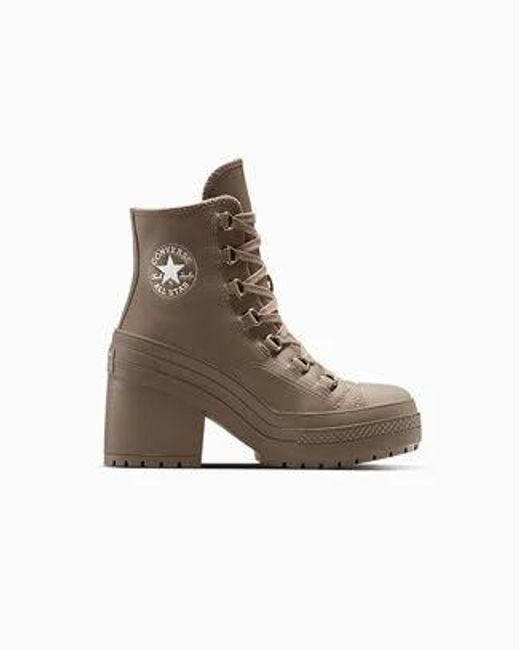 Converse Brown Chuck 70 De Luxe Heel Platform Leather