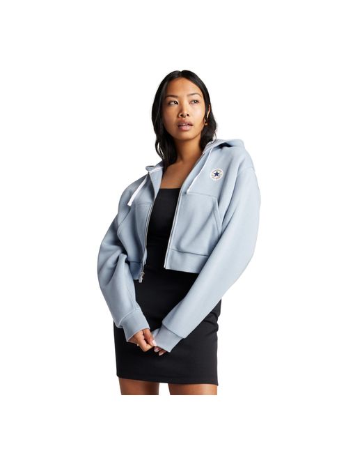 Converse Blue Retro Full-Zip Hoodie Polyester For