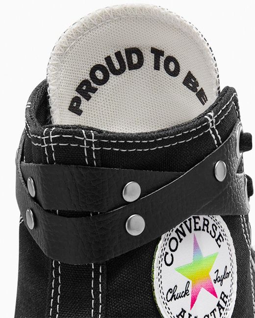 Converse Black Chuck Taylor All Star Lift Platform Pride