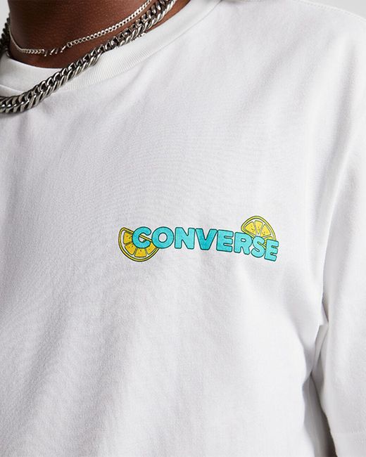 Converse White How-to Lemonade T-shirt for men