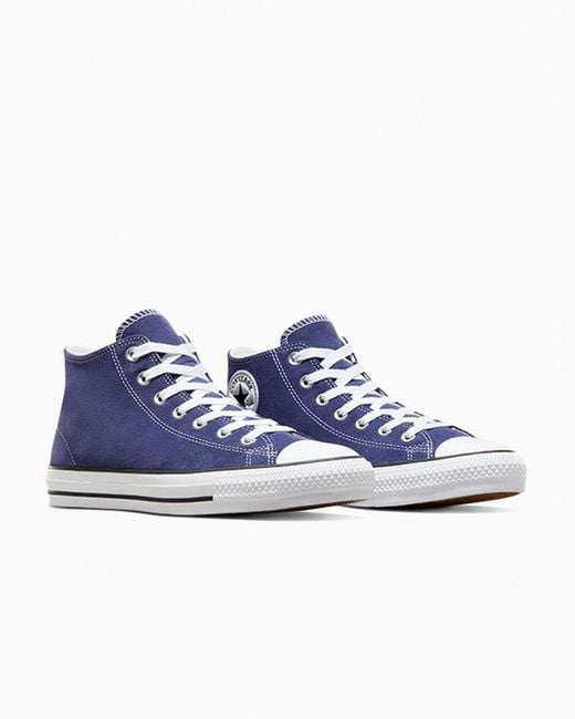Blue suede converse sale