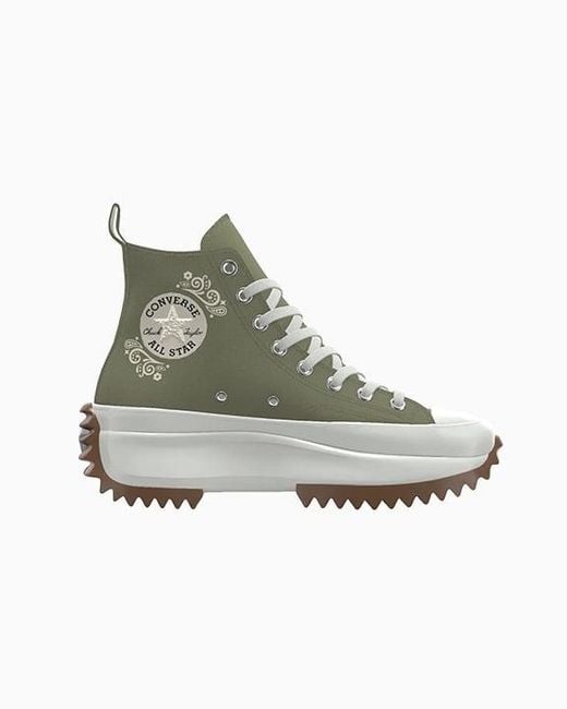 Converse Green Custom Run Star Hike Platform By You