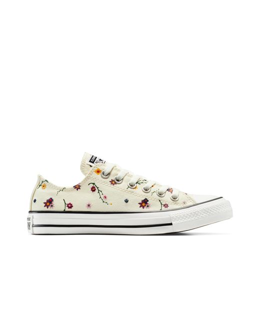Converse Women's White Chuck Taylor All Star Embroidered Floral