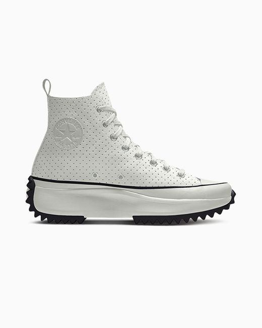 Custom Run Star Hike Platform Leather By You Converse en coloris White