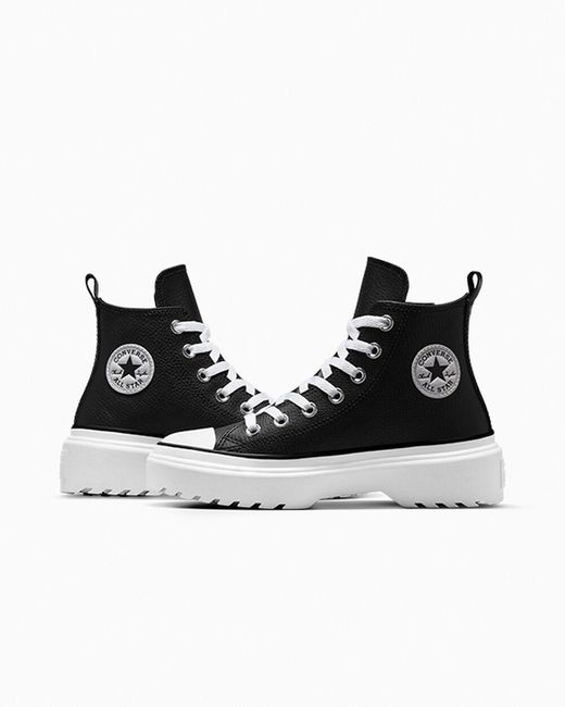 Converse Black Chuck Taylor All Star Lugged Lift Platform Leather for men