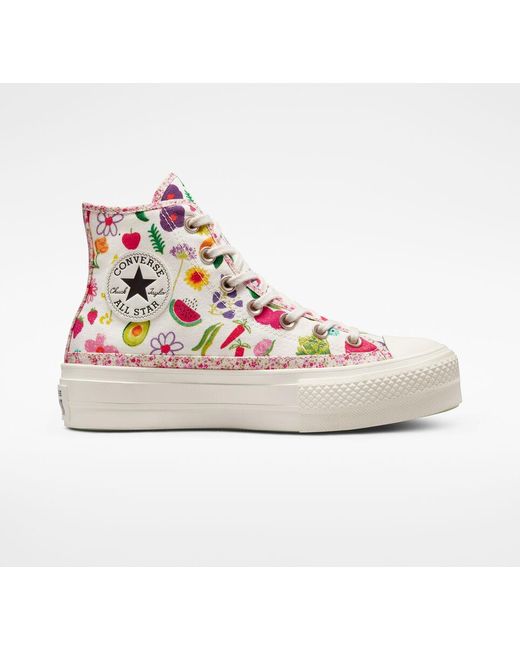 Converse Multicolor Chuck Taylor All Star Lift Platform Fruits & Florals