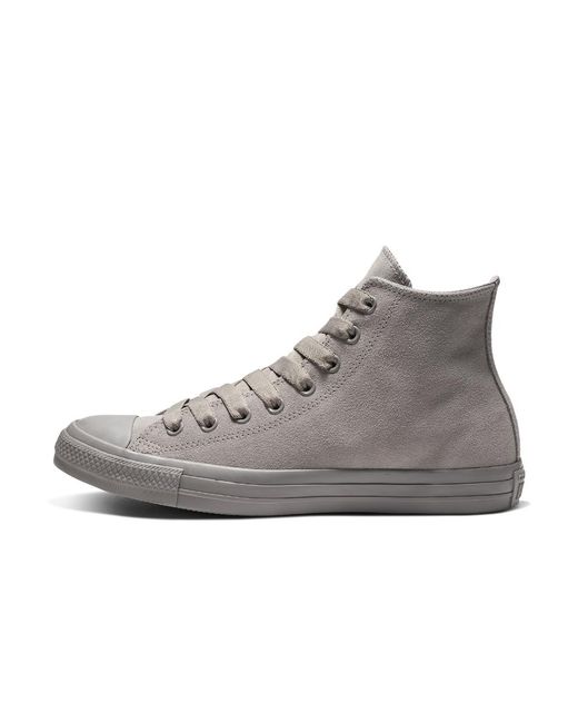 Moderne Depression gæld Converse Chuck Taylor All Star Suede Mono Color High Top Women's Shoe in  Gray | Lyst