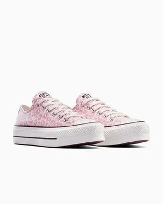 Converse Pink Chuck Taylor All Star Lift Platform Leopard