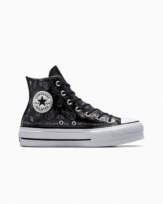 Platform high top black converse hotsell