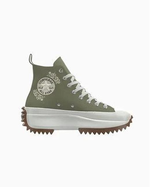 Converse Green Custom Run Star Hike Platform By You