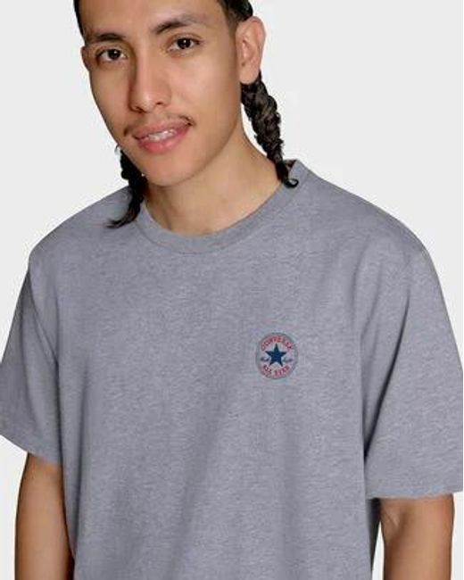 Converse Gray Chuck Taylor All Star Patch T-Shirt For for men