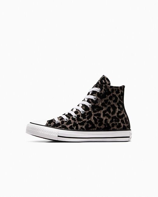 Black and white leopard converse deals
