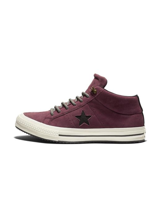 Converse One Star Counter Climate Leather Mid Boot in Purple | Lyst