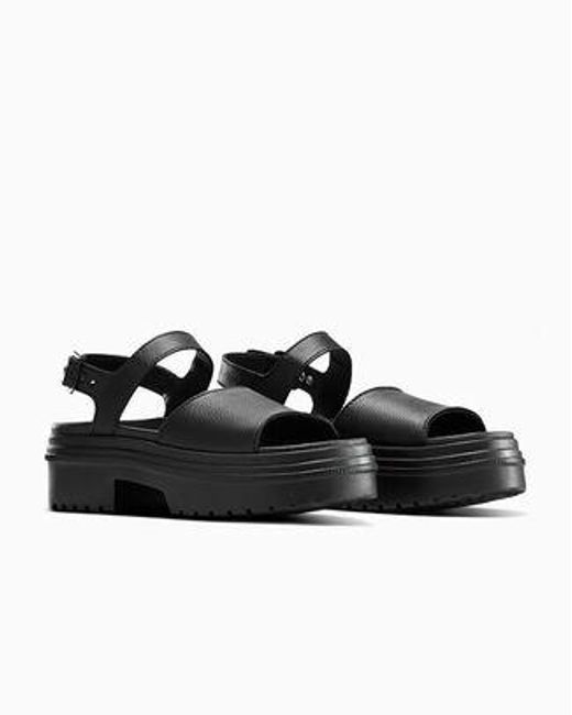 Converse Black Chuck Taylor All Star Lugged Heel Sandal