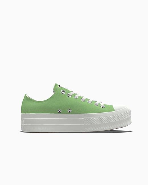 Converse Green Custom Chuck Taylor All Star Lift Platform By You