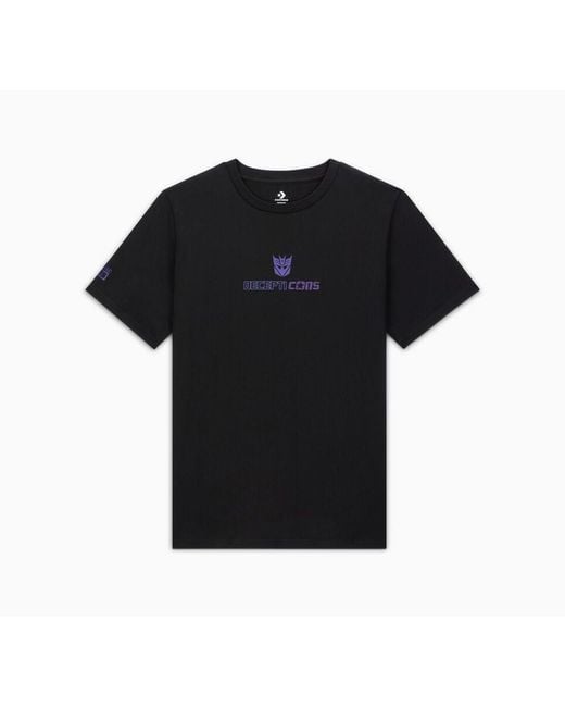 Converse Black X Transformers Decepticons T-shirt