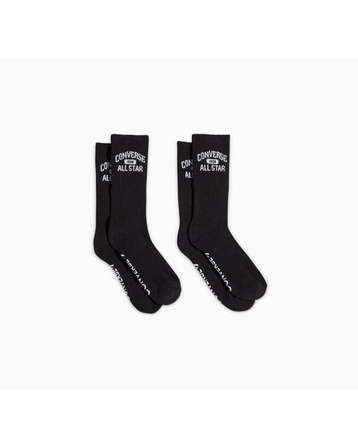 Converse Black All Star Half Cushion Crew Socks