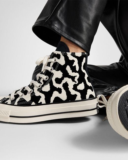 Converse Black Chuck 70 Leopard Remix