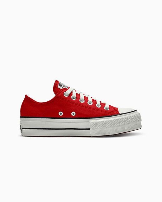 Converse Red Custom chuck taylor all star lift platform by you (wide)