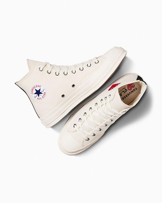 Converse White Play Comme Des Garçons Single Heart Chuck 70