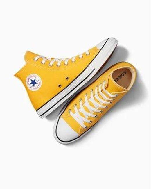 Converse Yellow Chuck Taylor All Star Canvas High Top Shoe